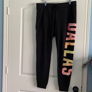 Very good used VS Pink Sequin Dallas sweat pants